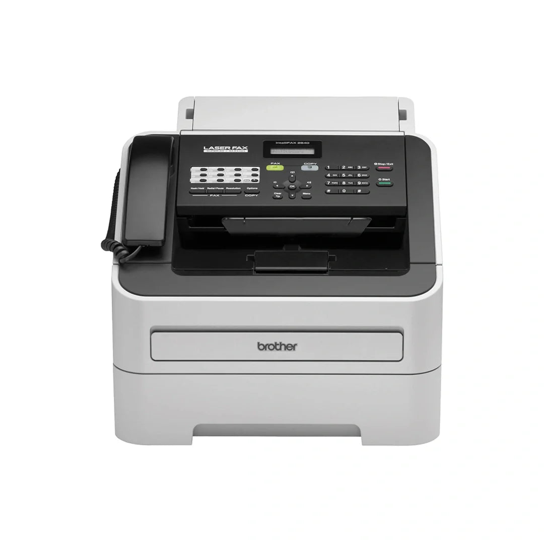 Brother FAX-2840 Business Monochrome Laser Fax with built-in handset up to 20ppm print in Qatar Brother FAX-2840 Business Monochrome Laser Fax with built-in handset up to 20ppm print in Qatar